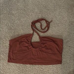 Rust Brown Women's Halter Top